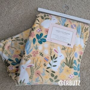 Cupcakes & Cashmere Botanical Bunny Oversized Spring Throw Blanket 🐰🌸